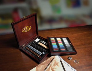 Royal & Langnickel Pastel Art Set in Wood Box 56pc