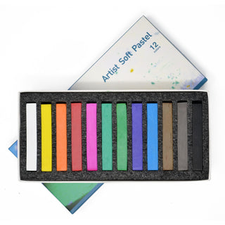 Artist Soft Pastel Set of 12 Square Stick Colours