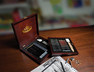 Royal & Langnickel Sketching Art Set in Wood Box 51pc