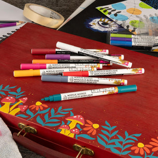 Royal & Langnickel 1.2mm Fine Tip Acrylic Markers Jewel Set 12pc