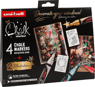 Uni-Ball Chalk Markers Traditional Christmas Set #1