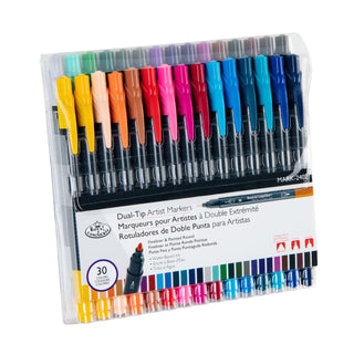 Royal & Langnickel Dual-Tip Artist Markers Set of 30