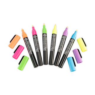 Royal & Langnickel 2mm Reversible Tip Chalk Markers Neon Set 6pc