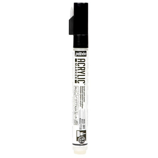 Pebeo Acrylic Marker 1.2mm Black, White & Silver Set of 3