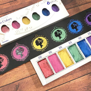Kuretake Gansai Tambi Watercolour Gem Colours Set of 6