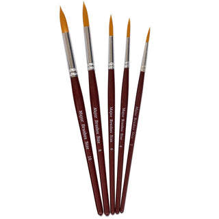 Major Brushes Synthetic Sable Round Brush Set of 5