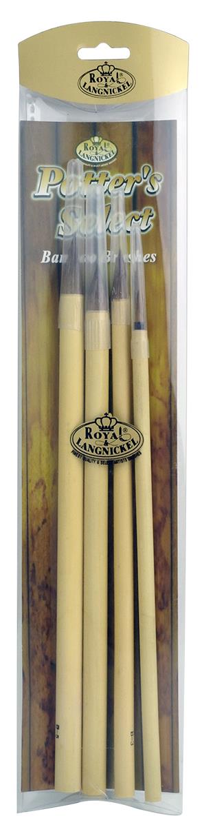 Royal & Langnickel Potter's Select Bamboo Brush Set of 4
