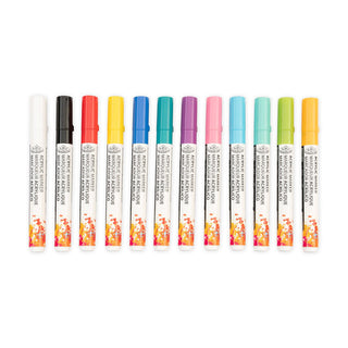 Royal & Langnickel 2mm Reversible Tip Acrylic Markers Primary Set 12pc
