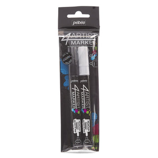 Pebeo 4Artist Marker Black & White Duo Set