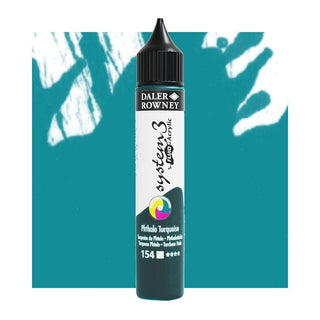 Daler Rowney System 3 Fluid Acrylic 29.5ml - 154 Phthalo Turquoise