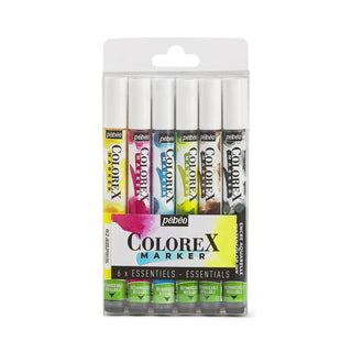 Pebeo Colorex Watercolour Ink Marker Essential Set of 6