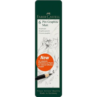 Faber-Castell Pitt Graphite Matt Pencils Tin 6pc