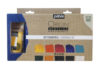 Pebeo Origin High Viscosity Acrylic Paint Essentials Set 10 x 60ml
