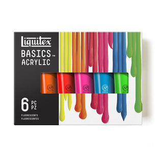 Liquitex Basics Acrylic Fluorescents 6 x 118ml Set
