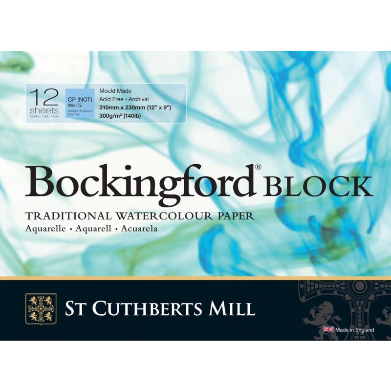 Bockingford Watercolour Paper Block Cold Pressed (NOT) 300gsm 12