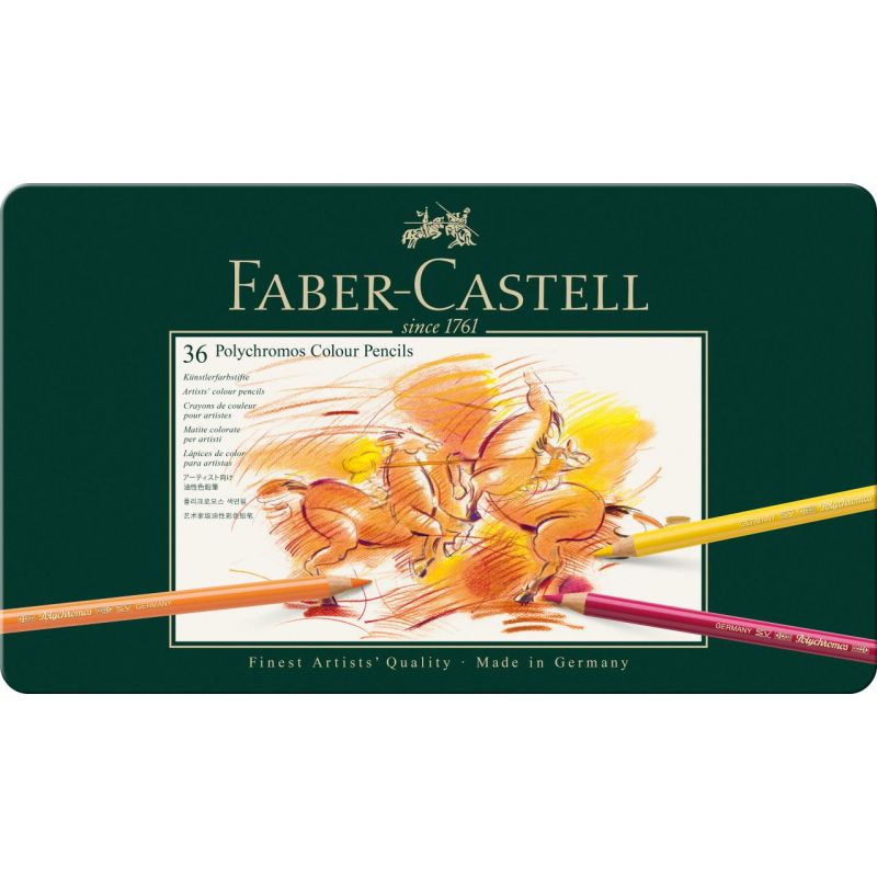 Faber-Castell Polychromos Colour Pencil 36 Tin I Pencils I Art