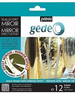 Pebeo Gedeo Mirror Effect Leaves Pack, Gold