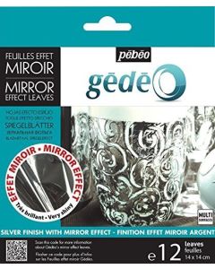 Pebeo Gedeo Mirror Effect Leaves Pack, Silver