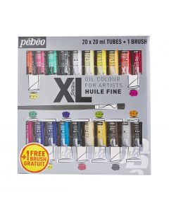 Pebeo Studio XL Oil Paint + 1 Brush Set 20 x 20ml