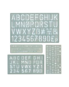 Uppercase & Lowercase Letters & Numbers Stencils  5mm to 30mm