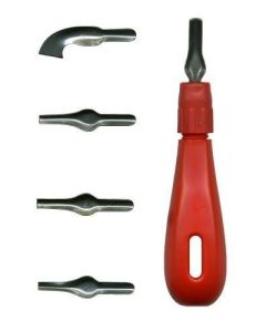 Major Brushes Lino Cutter Handle with 5 Assorted Cutters