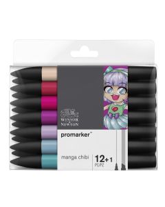 Winsor & Newton Promarker 12+1 Manga Chibi Set