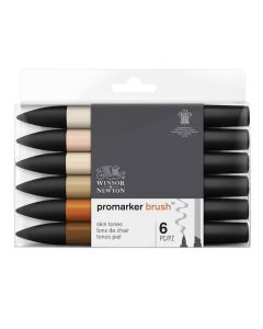 Winsor & Newton Promarker Brush 6 Skin Tones Set