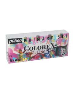 Pebeo Colorex Primary Set 5 x 45ml I Ink I Art Supplies from The Art Shop Skipton