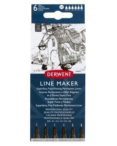 Derwent Line Maker Black Set of 6