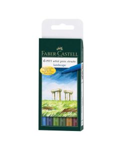Faber-Castell Pitt Artist Brush Pens Landscape Set 6pc
