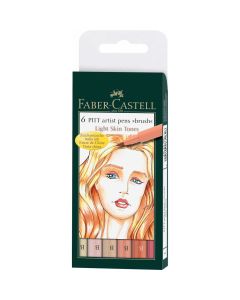 Faber-Castell Pitt Artist Brush Pens Light Skin Tones Set 6pc