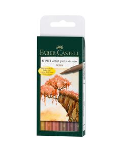 Faber-Castell Pitt Artist Brush Pens Terra Set 6pc
