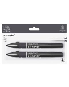 Winsor & Newton Promarker Black Set of 2