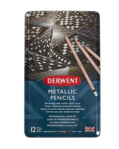 Derwent Metallic Pencils 12 Tin