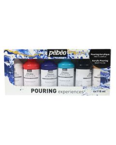 Pebeo Pouring Experiences Studio Acrylic Paint Set 6 x 118ml