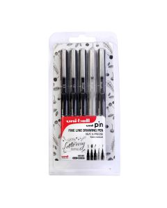 Uni-Ball Pin Fine Line Drawing Pen Hand Lettering Set of 5