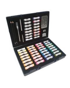 Soft Pastel Set of 48 Colours with Accessories & Case