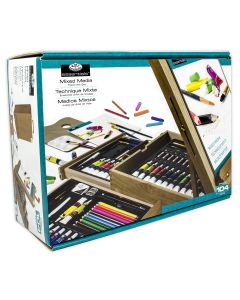 Royal & Langnickel Mixed Media Travel Art Easel Box 104 Piece Set