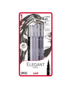 Uni-Ball Pin Elegant Tones Drawing Pen Set of 5 