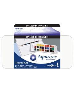 Daler Rowney Aquafine Watercolour 24 Pan Travel Set