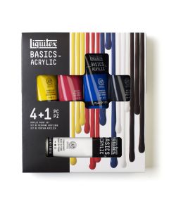 Liquitex Basics Acrylic Colour Set 4 x 75ml + 1 x 118ml