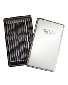 Embossed Derwent Tin with Set of 12 Academy Pencils