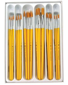 Royal & Langnickel Classroom Value Pack 30 Piece Golden Taklon Brush Collection