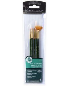 Royal & Langnickel RSET-9146 Gold Taklon Brush Set 5pc