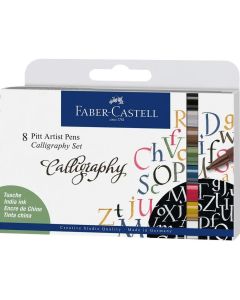 Faber-Castell Pitt Artist Pens Calligraphy Set 8pc