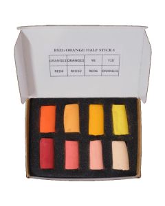 Unison Colour Soft Pastels Red / Orange Half Stick Mini 8 Set