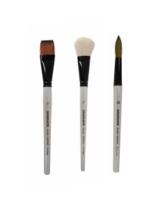 Daler Rowney Graduate Brush Bundle (Flat Wash 1", Round Wash 26 & Oval Wash 1")