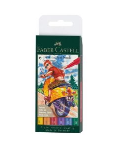 Faber-Castell Pitt Artist Brush Pens Colour Wheel Set 6pc