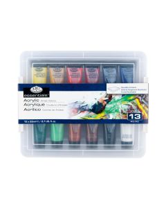 Royal & Langnickel Acrylic Paint Set 12 x 22ml in Reusable Case