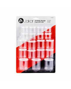Jakar Plastic Storage Cups with Lids 19pc